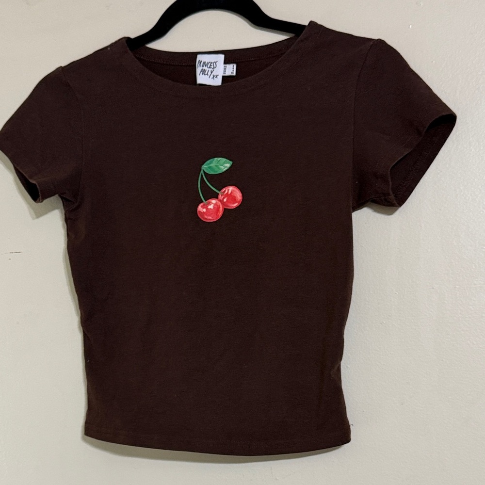 Princess Polly cherry print baby tee
